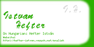 istvan hefter business card
